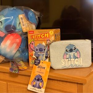Stitch Bundle! Blind box, zippered pouch, stuffed animal, 3 slap bracelets.